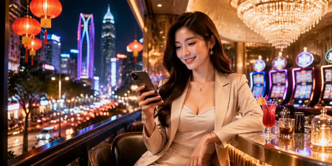 Máy slot game với ánh đèn neon rực rỡ tại TP. Hồ Chí Minh